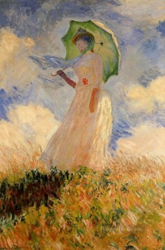  Monet Works - Woman with a Parasol Claude Monet